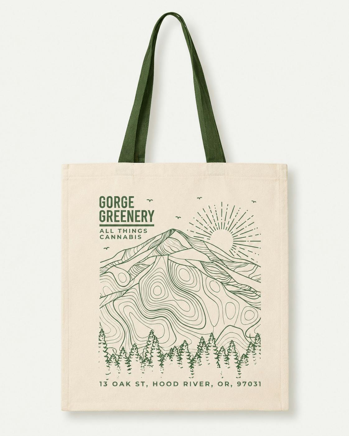 Gorge Greenery ATC Topographical Tote