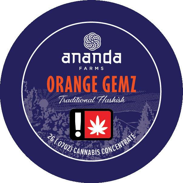Bo's Nose Knows Ananda 2g Orange Gemz Temple Ball