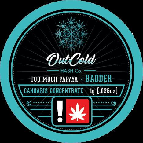 Out Cold 1g Too Much Papaya Live Rosin