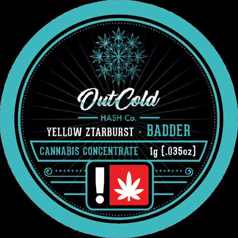 Out Cold 1g Yellow Ztarburst Live Rosin