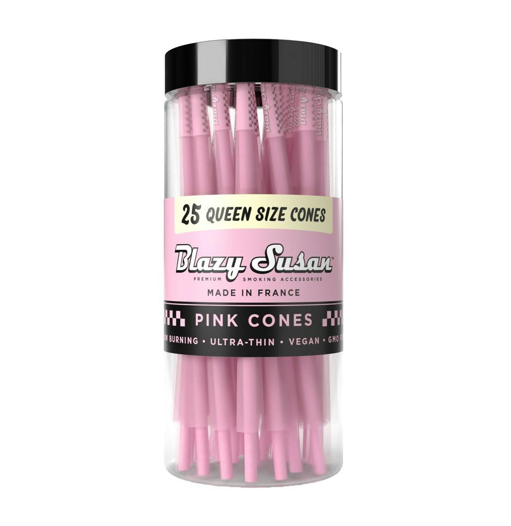 Blazy Susan Pink Paper Cones 25 Pack Queen Size