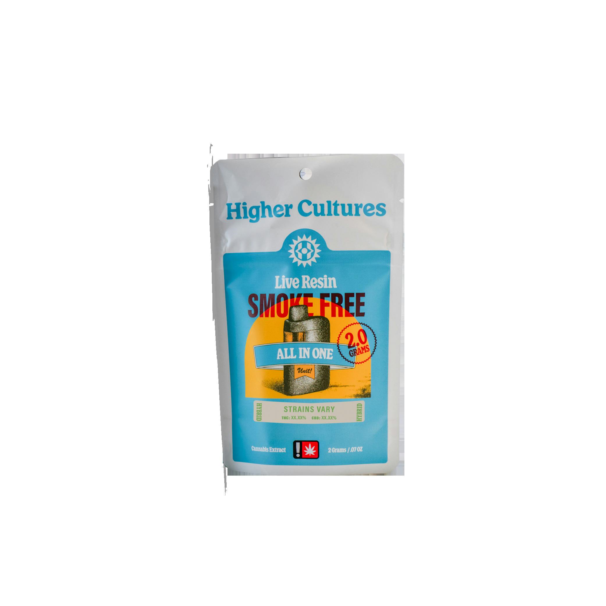 Higher Cultures AIO 2g Blue Dream All-In-One Live Resin Cartridge
