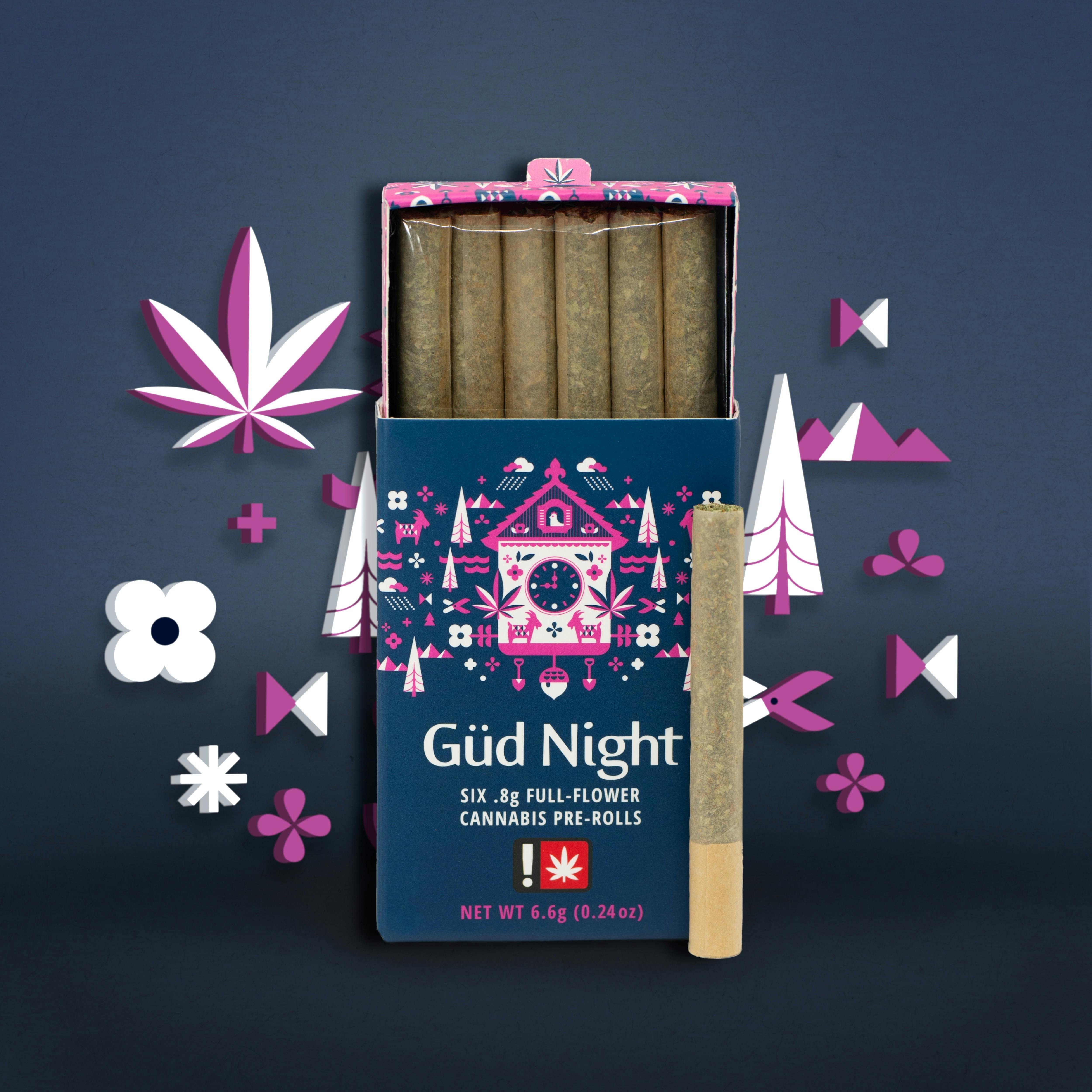 Gud Gardens 6 x .8g NIGHT Variety Pack Pre-Rolls