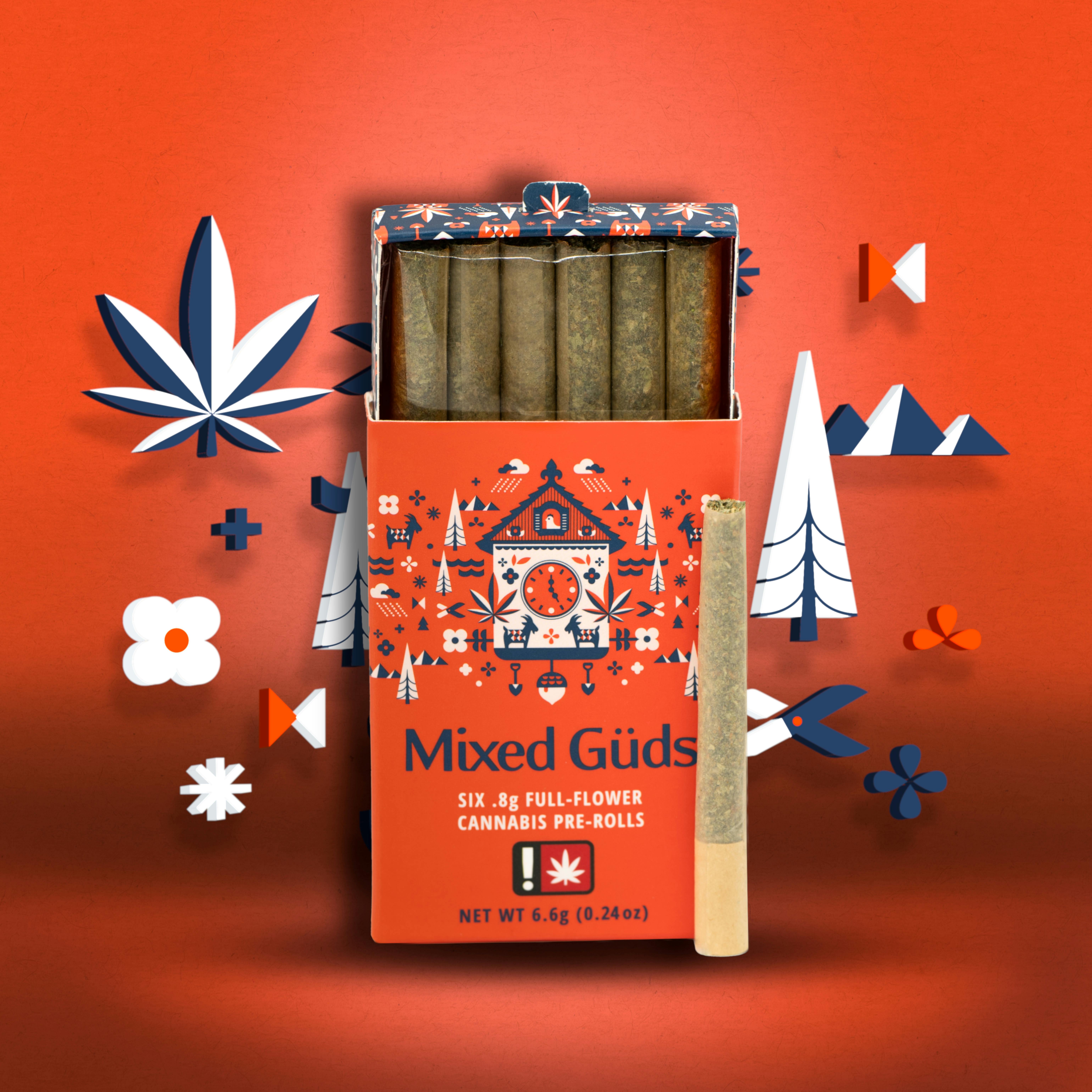 Gud Gardens 6 x .8g MIXED Guds Pre-Rolls