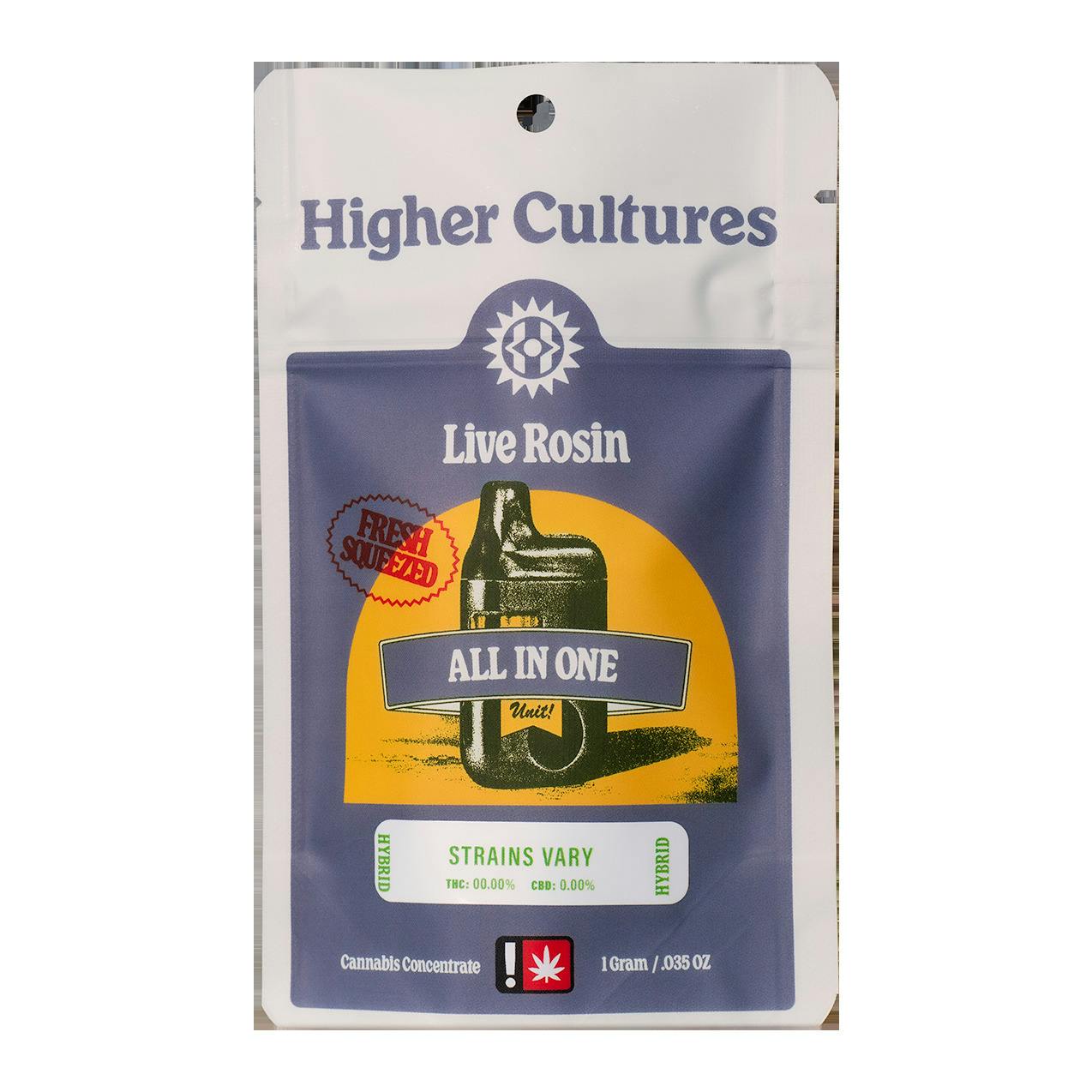 Higher Cultures AIO 1g Daily Bread All-In-One Rosin Cartridge