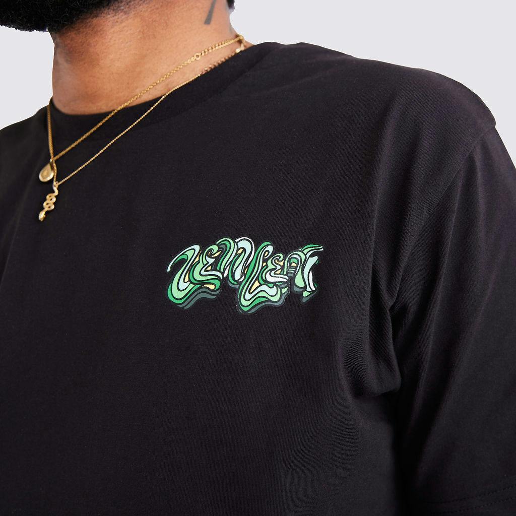 Zen Leaf Black Short Sleeve T-Shirt Small at Zen Leaf Dispensary Wheeling