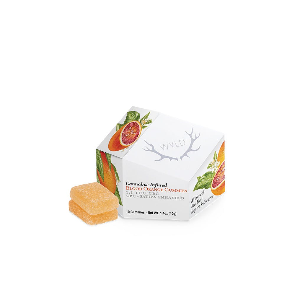 Wyld Blood Orange 1:1 CBC:THC Gummy 100mg   Candy
