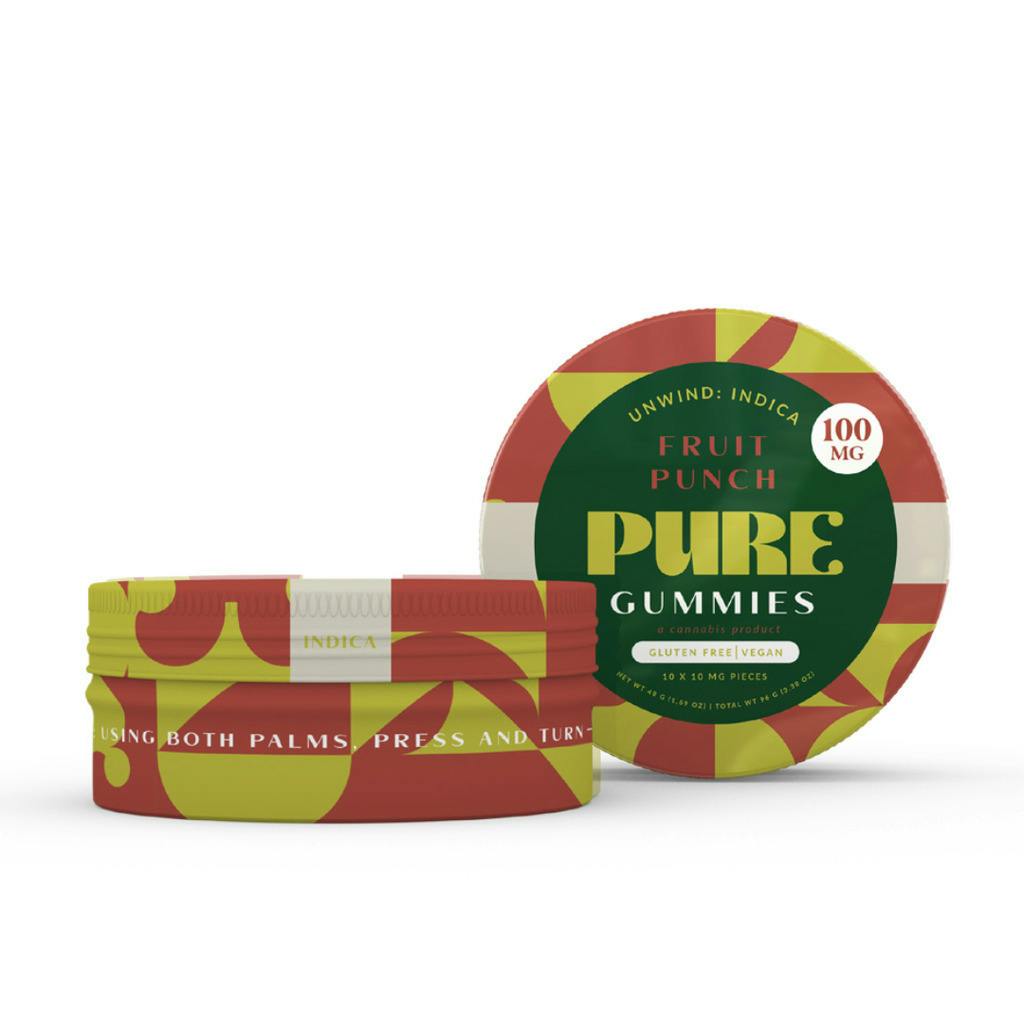 Pure Sativa Fruit Punch Gummy 100mg [10pk] Candy