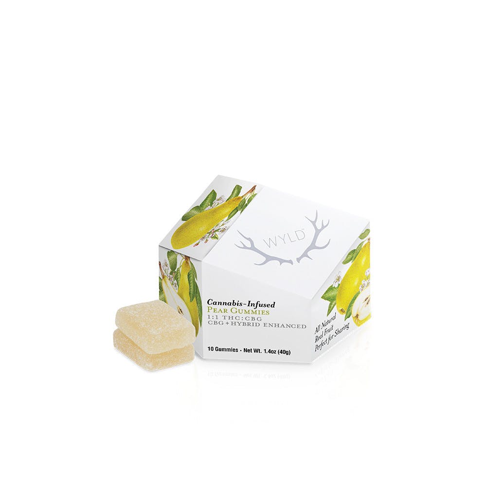 Wyld Pear 1:1 CBG:THC Gummy 100mg   Candy