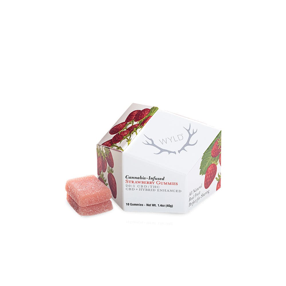 Wyld Strawberry 20:1 CBD:THC Gummy 10mg   Candy