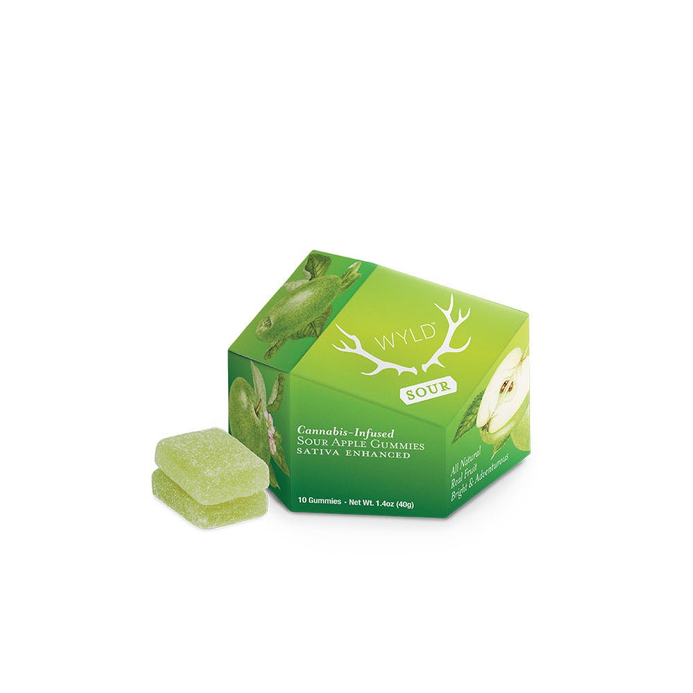 Wyld Sour Apple Gummy 100mg   Candy