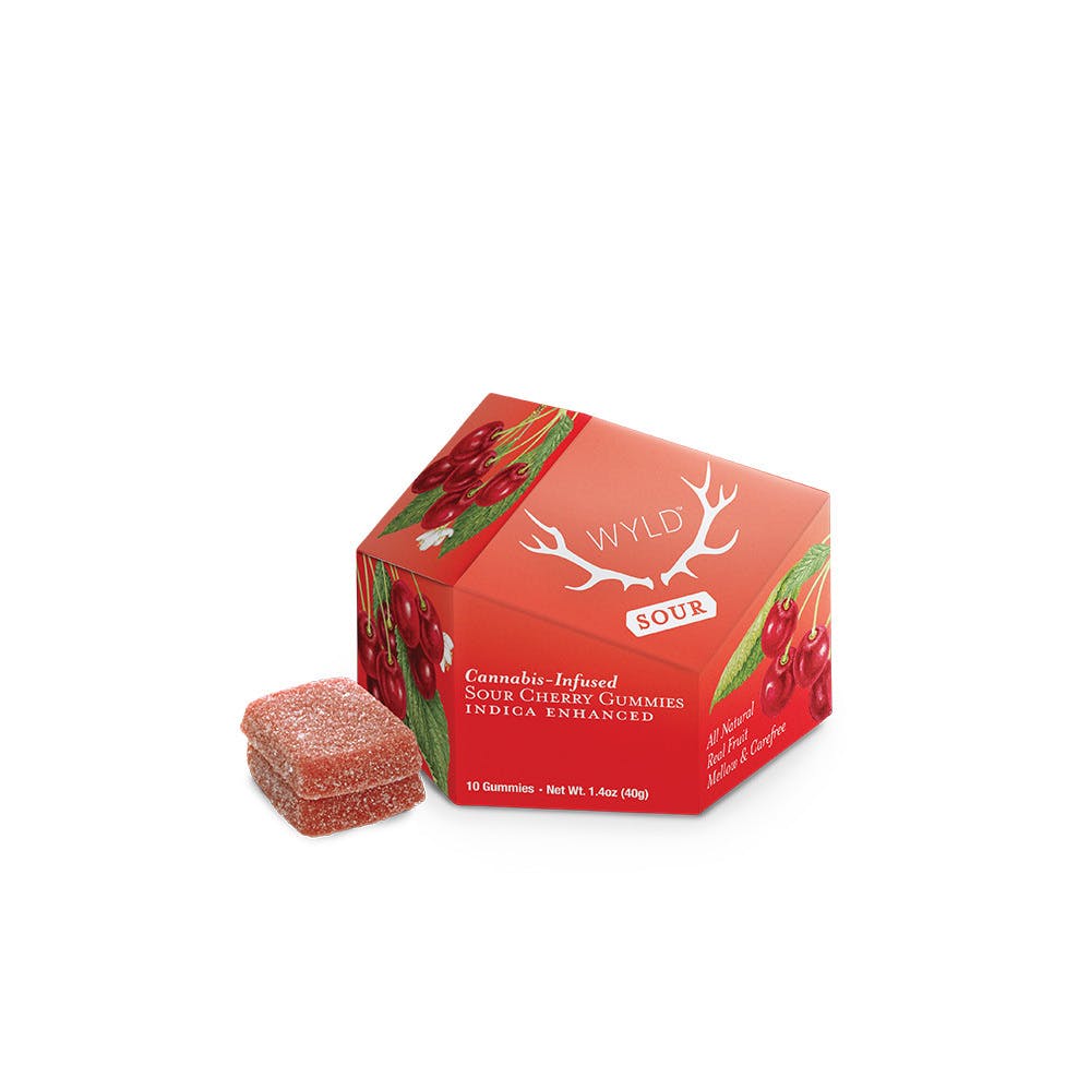 Wyld Sour Cherry Gummy 100mg   Candy