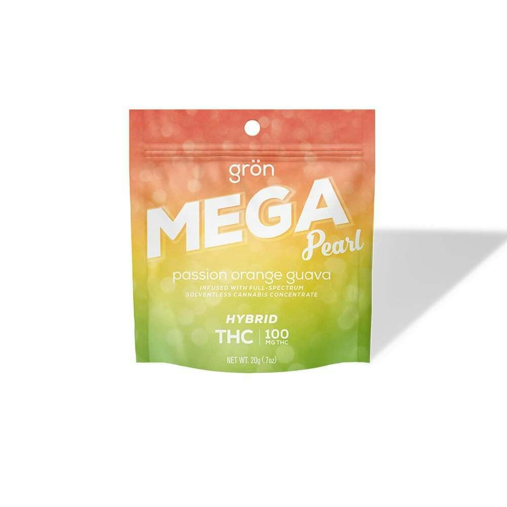 Gron Mega Pearl Passion Orange Guava Gummy 100mg [1pk] Candy