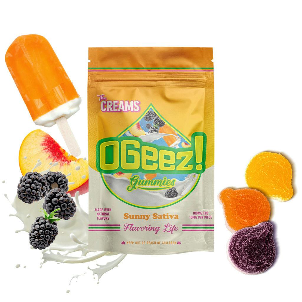 OGeez Sativa The Creams Gummy 100mg (10pk] Candy
