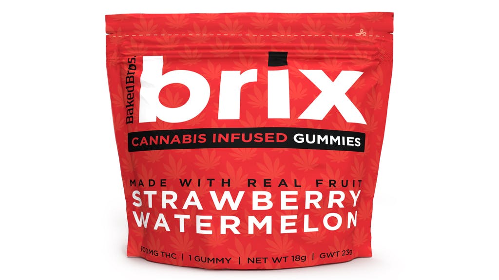 Brix Strawberry Watermelon Gummy 100mg [1pk] Candy