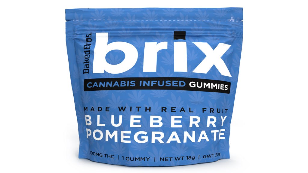 Brix Blueberry Pomegranate Gummy 100mg [1pk] Candy
