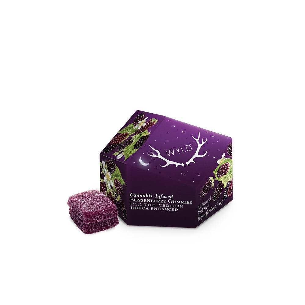 Wyld Boysenberry 1:1:1 CBD:CBN:THC Gummy 100mg   Candy
