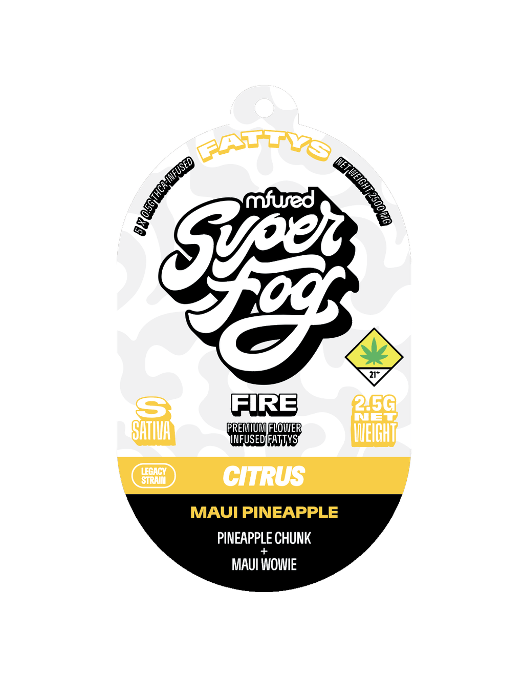 SuperFog Maui Pineapple Infused Pre-Roll 2.5g