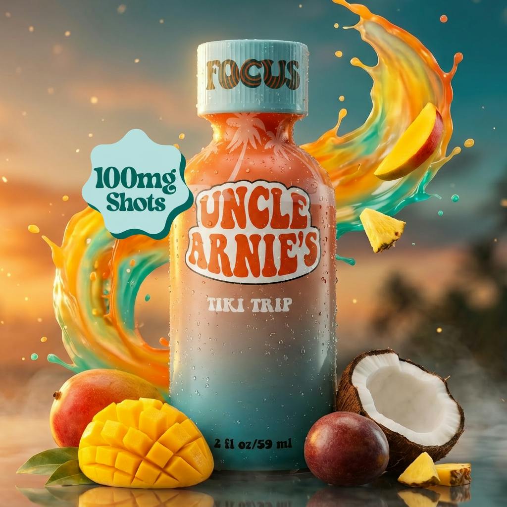 Uncle Arnie's Tiki Trip 1:4 CBG:THC Tonic 100mg Beverage