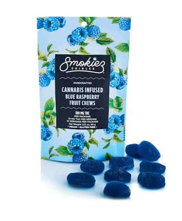 Smokiez Sweet Blue Raspberry Gummy 100mg
