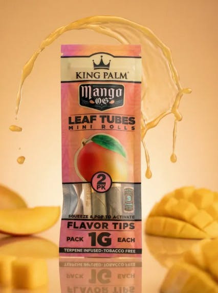 King Palm | Mango OG Leaf Mini Cones | 2pk at The Haven Center Premium Cannabis Weed Dispensary on Cape Cod