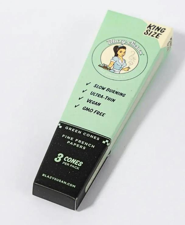Green | King Size Cones | 3 pack