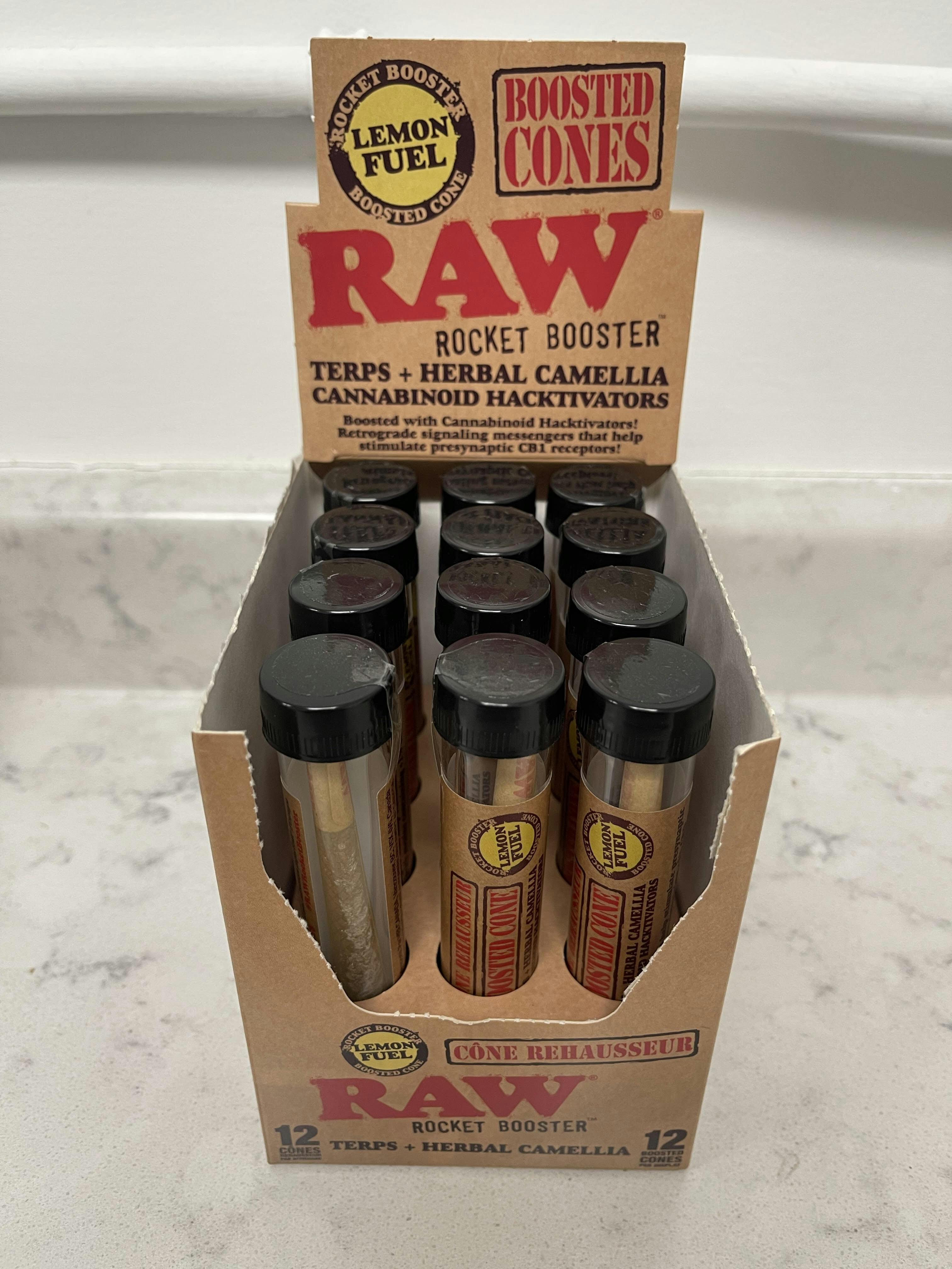 RAW Rocket Booster Terps + Herbal Camellia Pre-Rolled Cones - Lemon Fuel