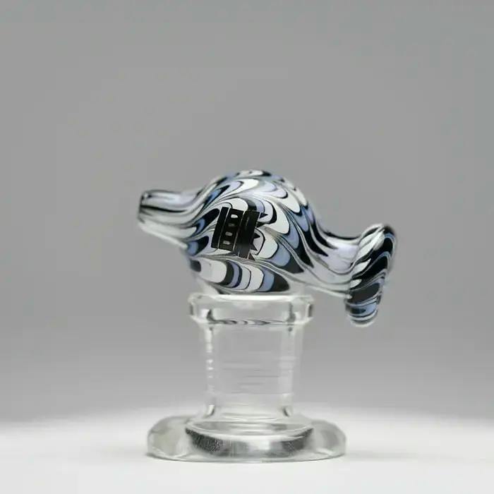 Castle Glassworks Bubble Cap Swirly Black