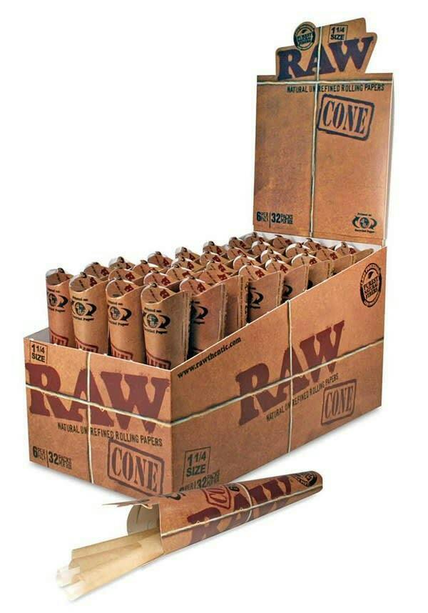 Raw Classic Cones 1 1/4 6 PACK