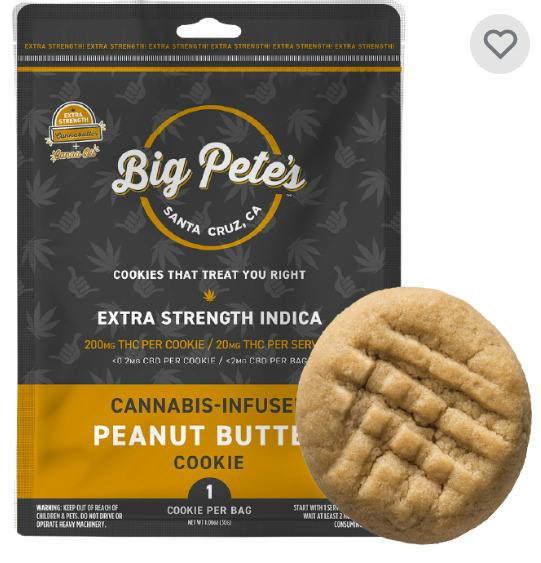 Pete's Treats | Extra Strength Indica Peanut Butter Cookie | Edible | 1pc.