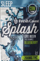 Splash | Indica Sleep Blueberry 2:1 | Live Resin Gummies | 200mg THC:100mg CBN