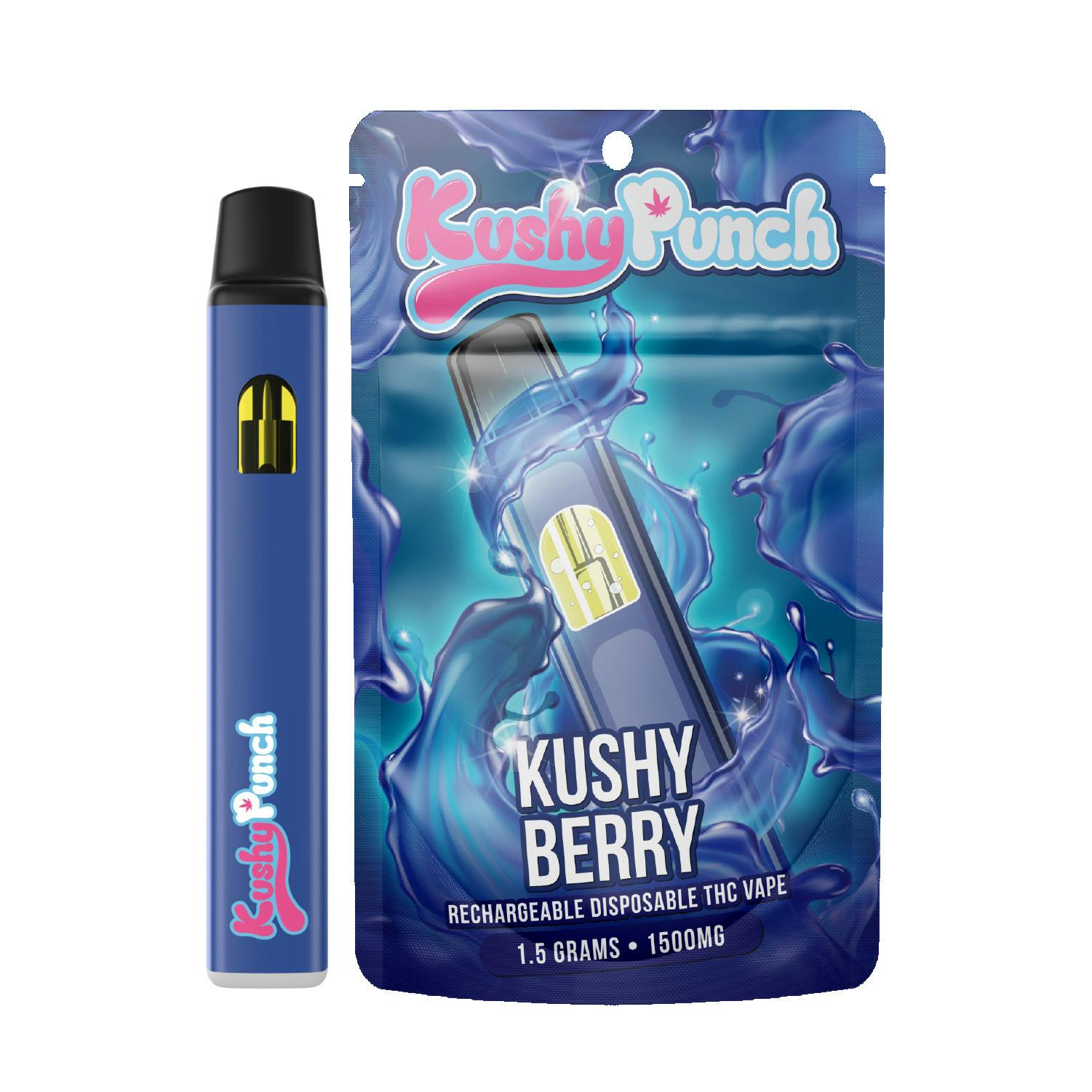 Kushy Punch - 1g Disposable Vape - Kushy Berry