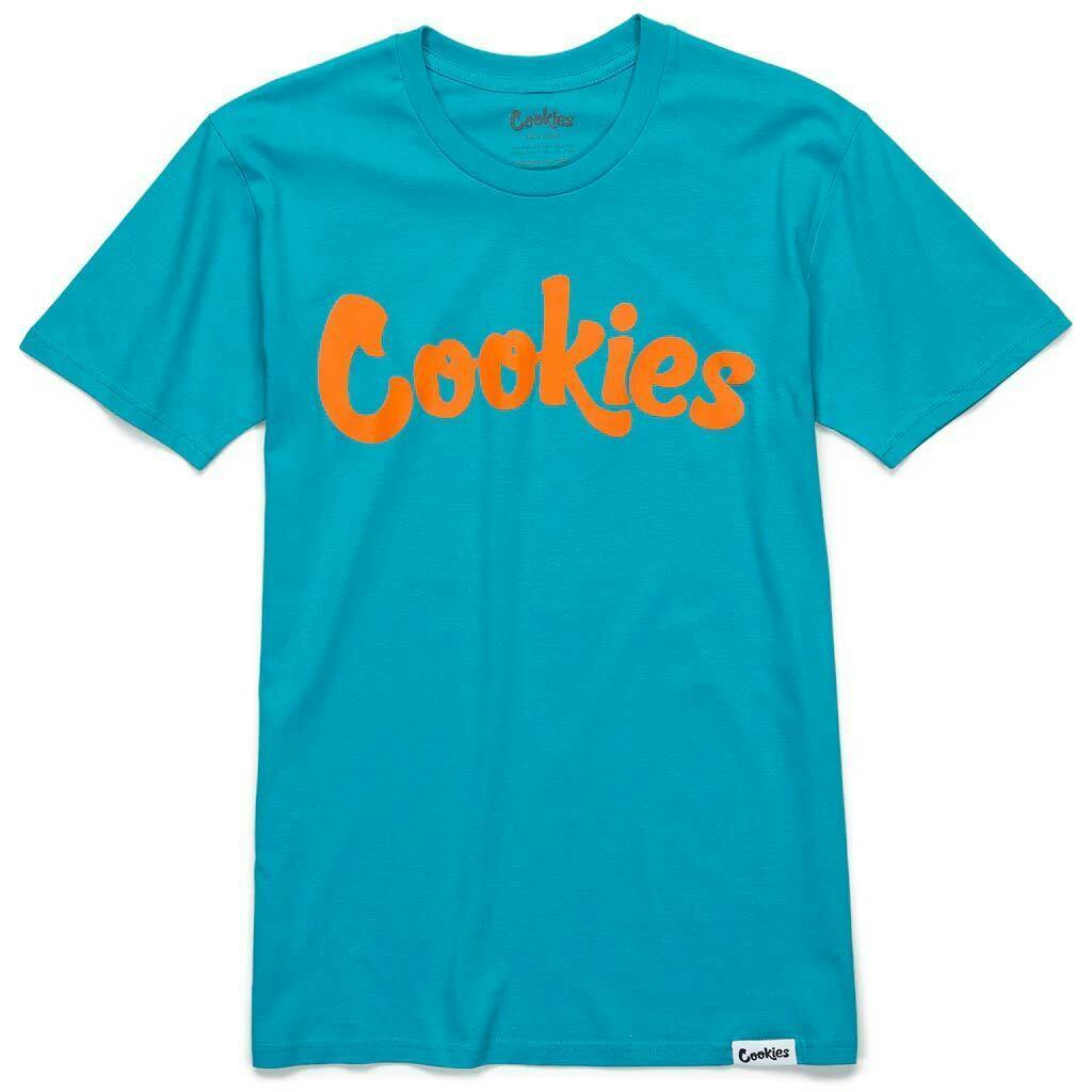 Cookies Original Logo T-Shirt Teal/Orange- S