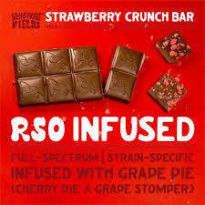 WELLSPRING FIELDS - STRAWBERRY CRUNCH BAR - RSO INFUSED CHOCOLATE - [90MG] - 10PK
