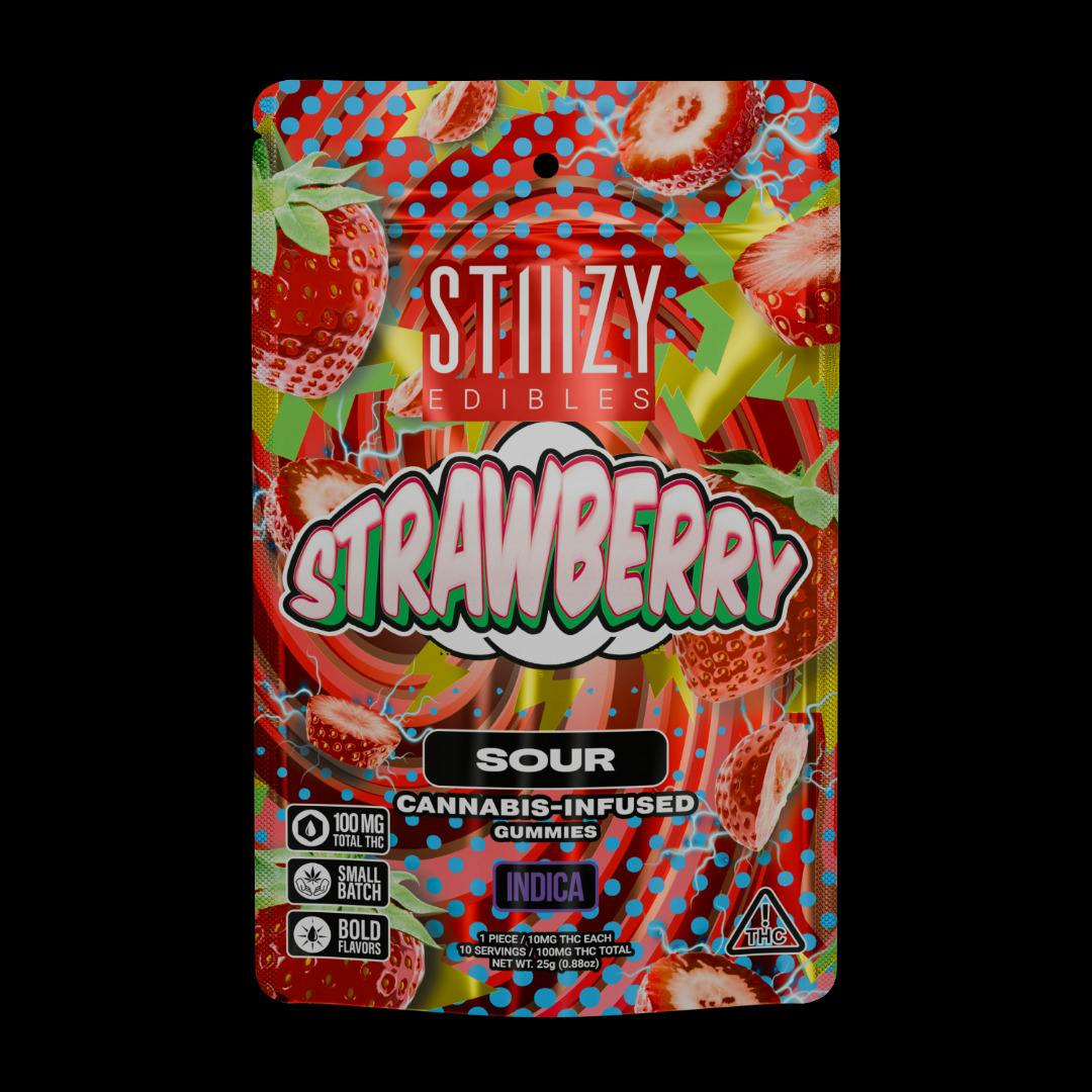 Stiiizy - Sour Strawberry Gummy (100mg)