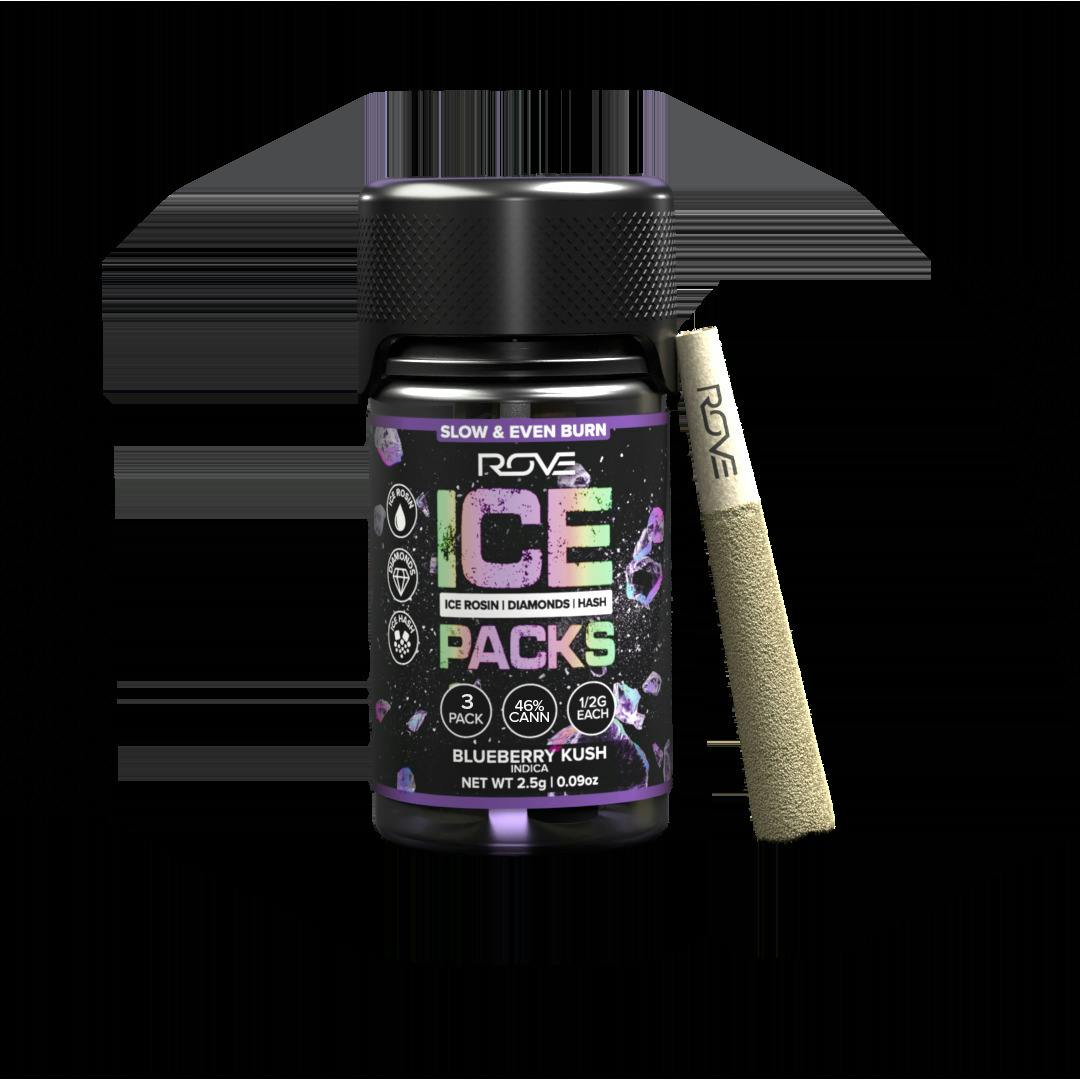 Rove - Blueberry Kush Ice Packs Infused Pre-Roll 3pk (1.5g)