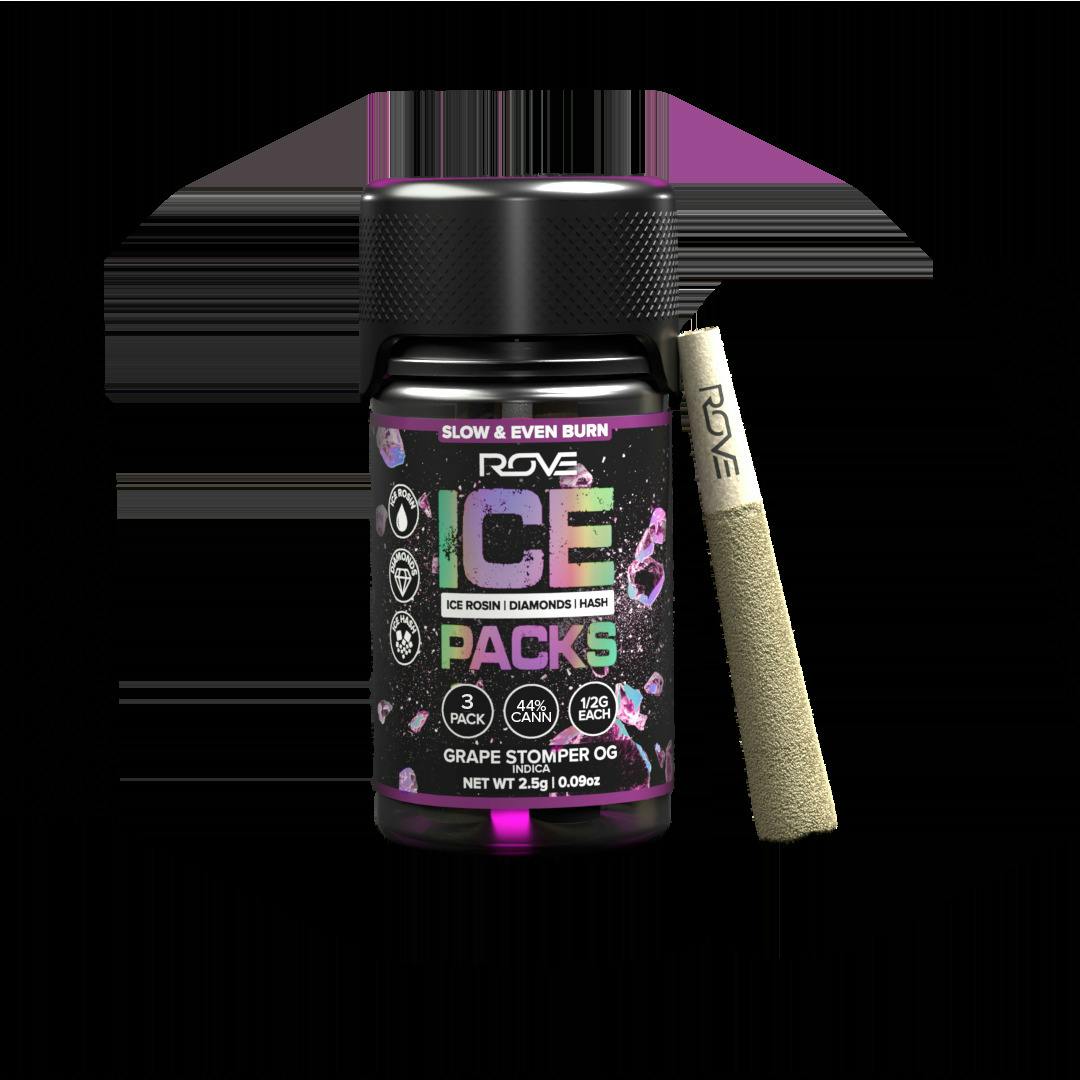 Rove - Grape Stomper OG Ice Packs Infused Pre-Roll 3pk (1.5g)