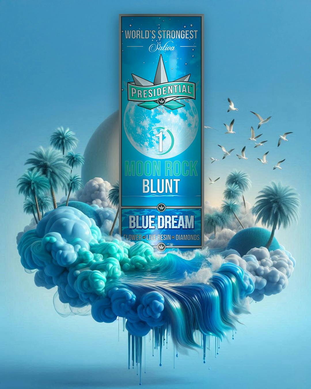 Presidential - Blue Dream Moon Rock Blunt (1.5g)