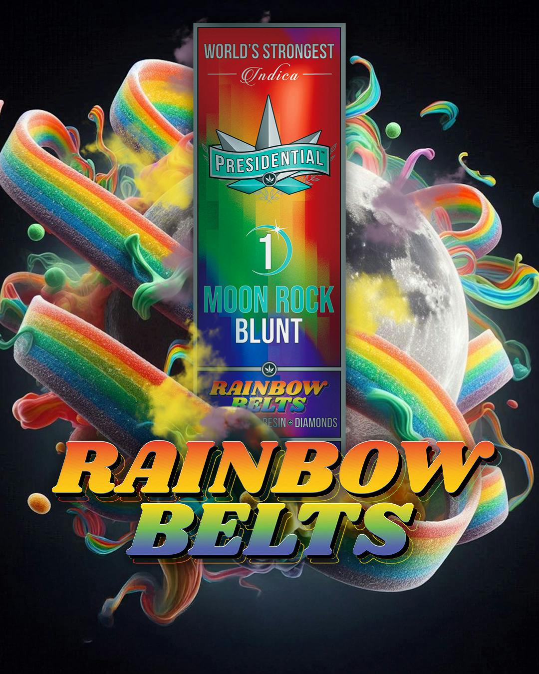 Presidential - Rainbow Belts Moon Rock Pre-Roll (1g)