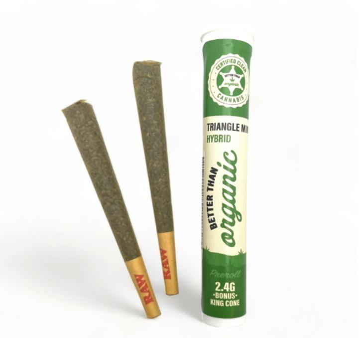 ORGANICALLY GROWN - Triangle Mints 2 pre-rolls - Hybrid