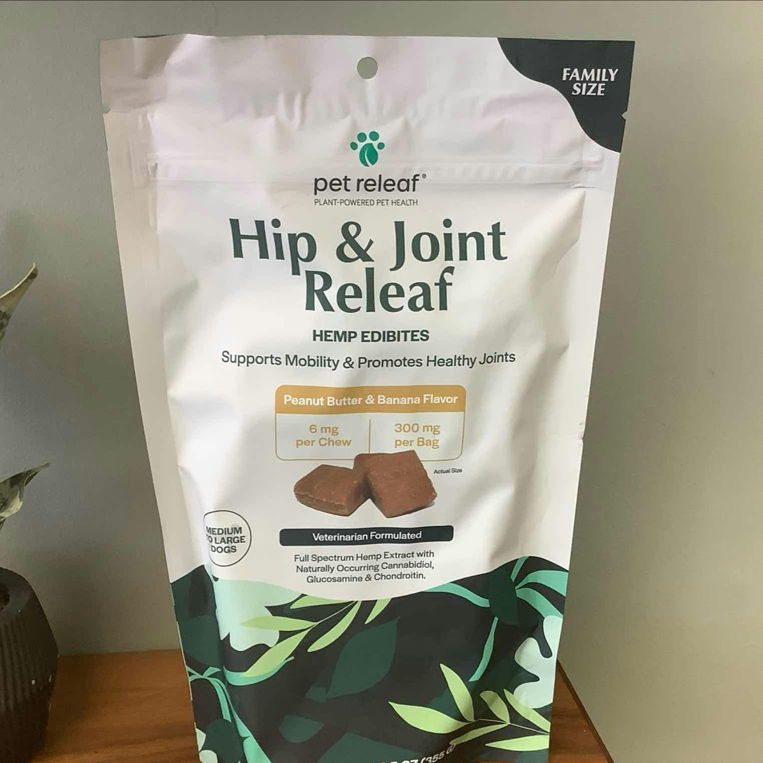 Hip & Joint Releaf Hemp Edibites - Family Size - Pet Releaf