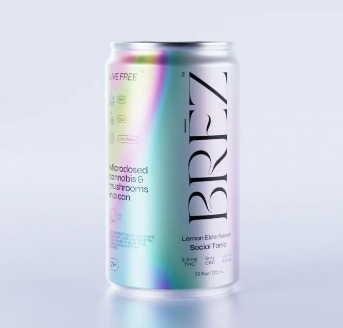 Brez Drink - 7.05oz Lemon Elderflower - THC CBD Lion's Mane