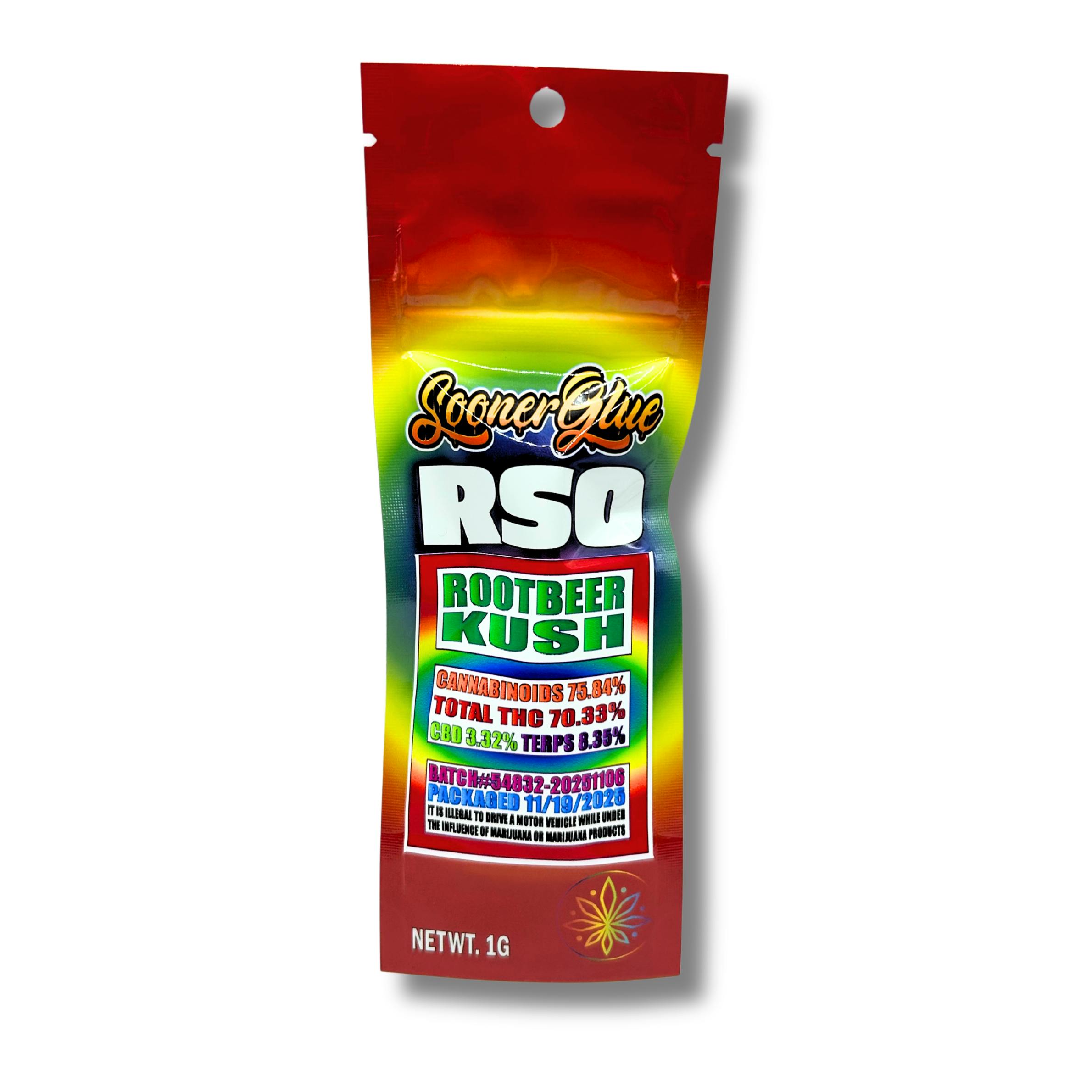 SOONER GLUE - RSO - ROOTBEER KUSH 1G SYRINGE