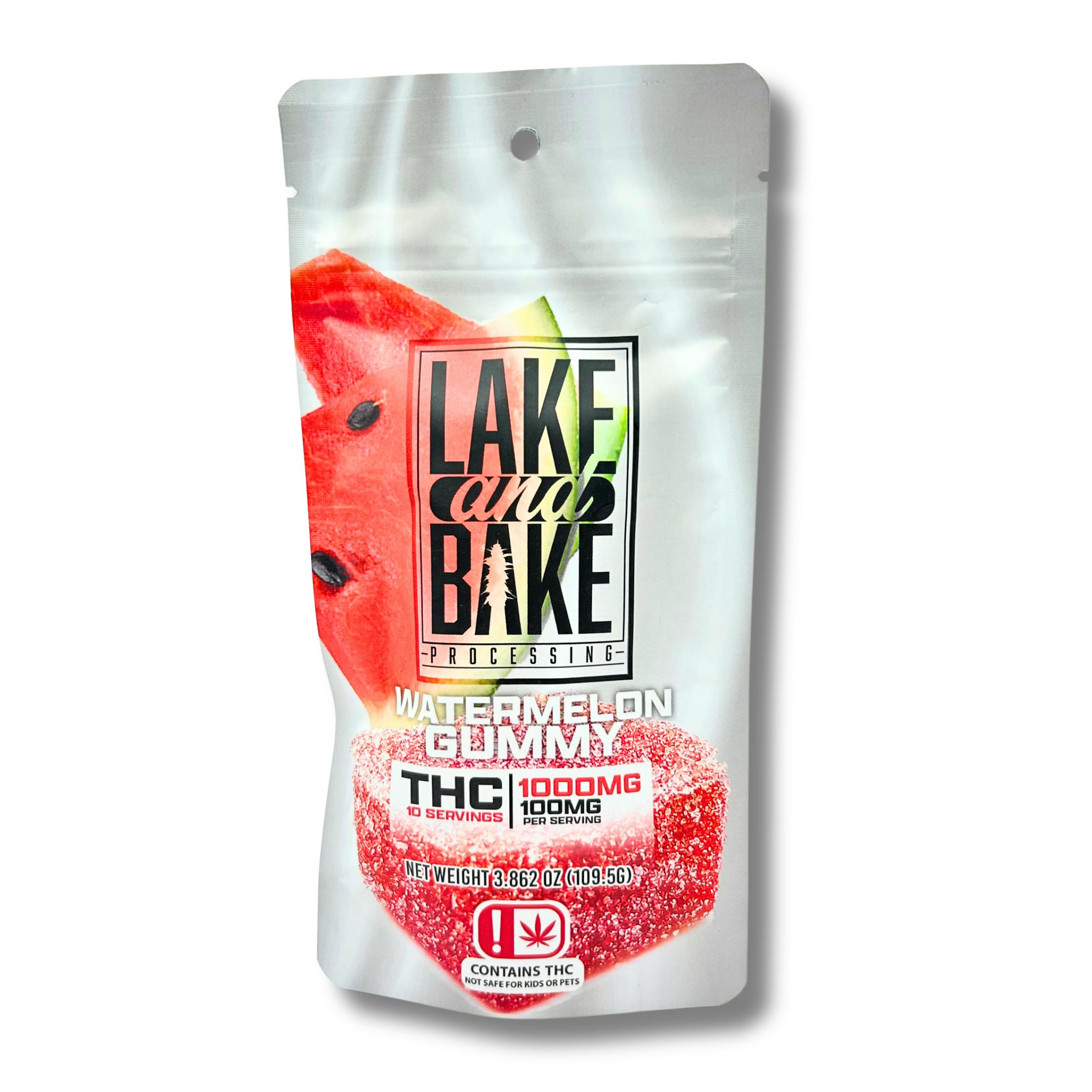 Lake and Bake - 10PK Watermelon Gummies - 1000mg