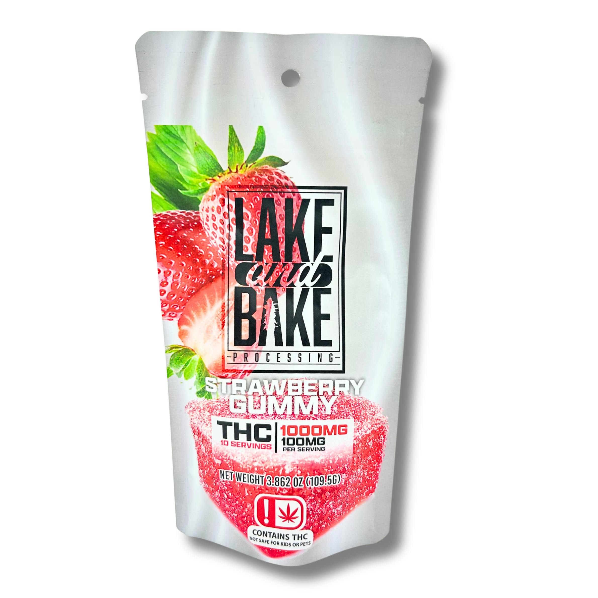 Lake and Bake - 10pk Strawberry Gummies - 1000mg