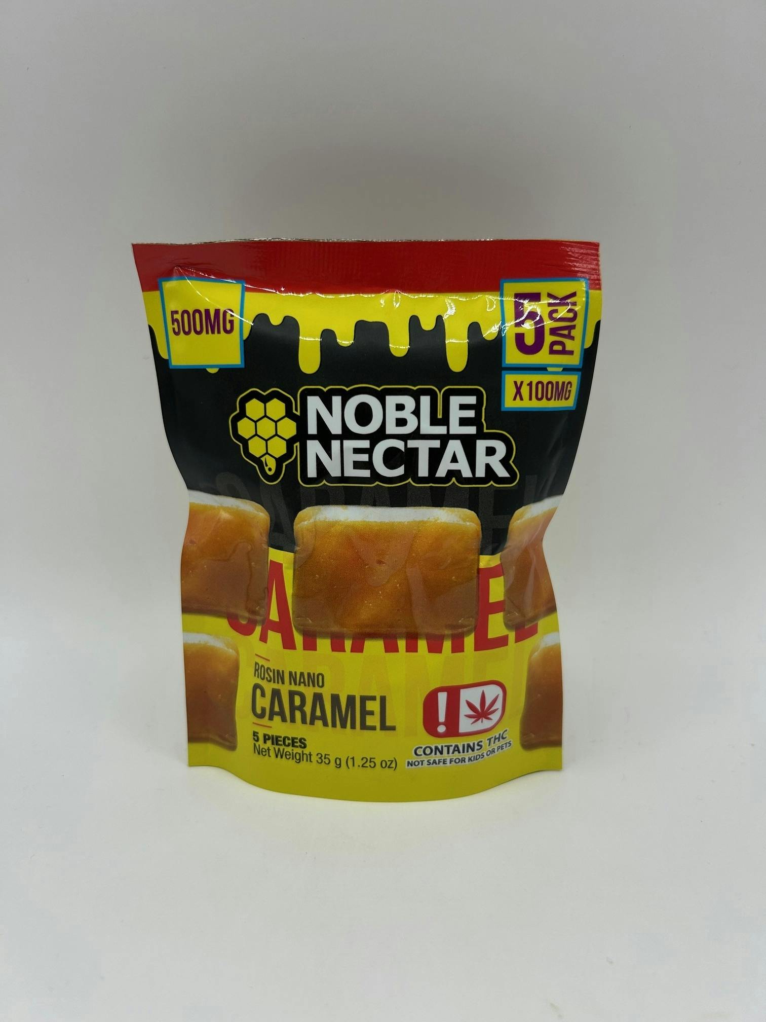 Noble Nectar - Rosin Nano Caramel - 500mg THC (5 of 100mg)