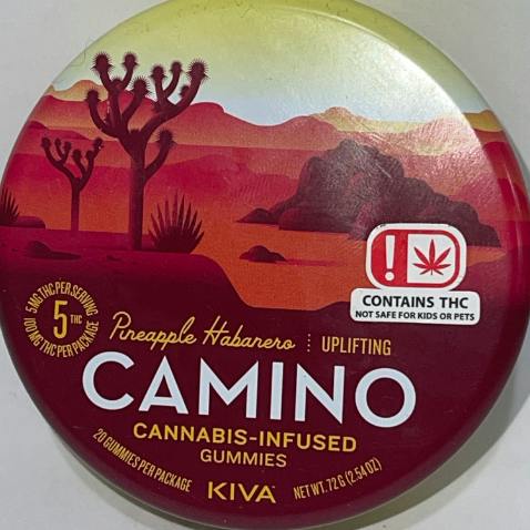 Kiva Confections - Camino Pineapple Habanero 1000mg - 72 g
