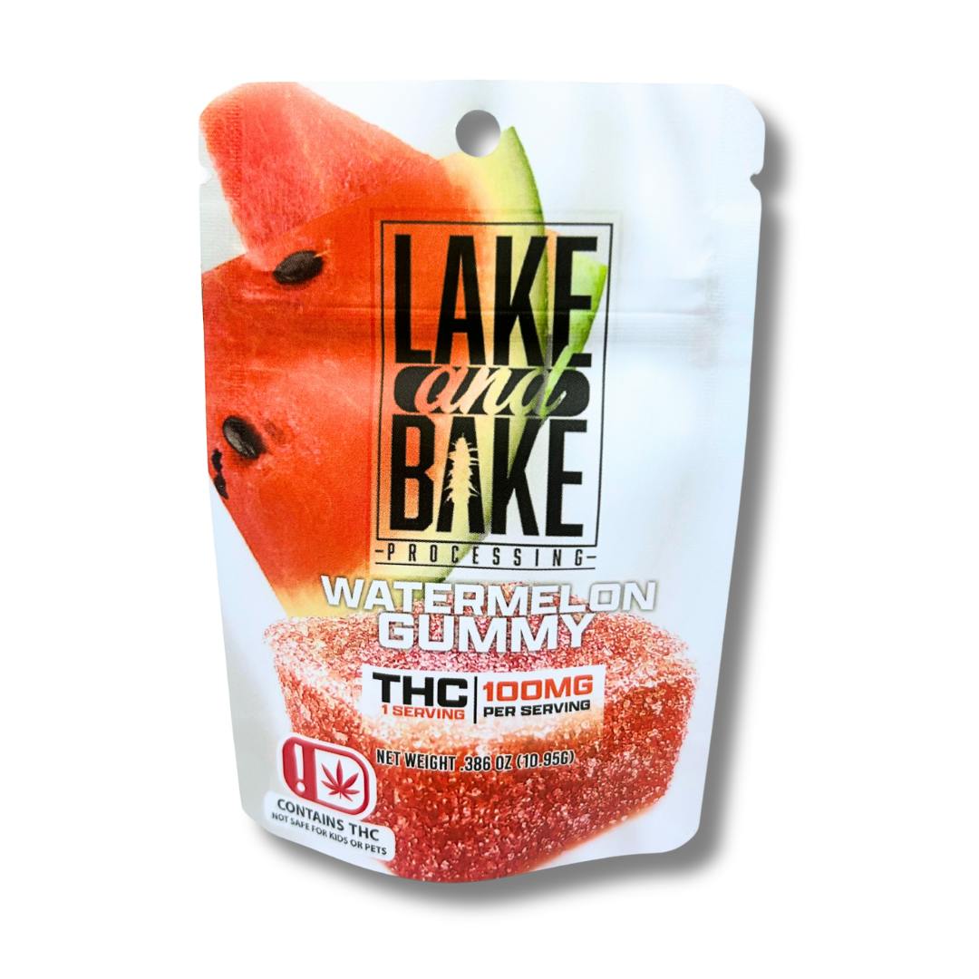 Lake and Bake - 100mg Single Gummy - Watermelon