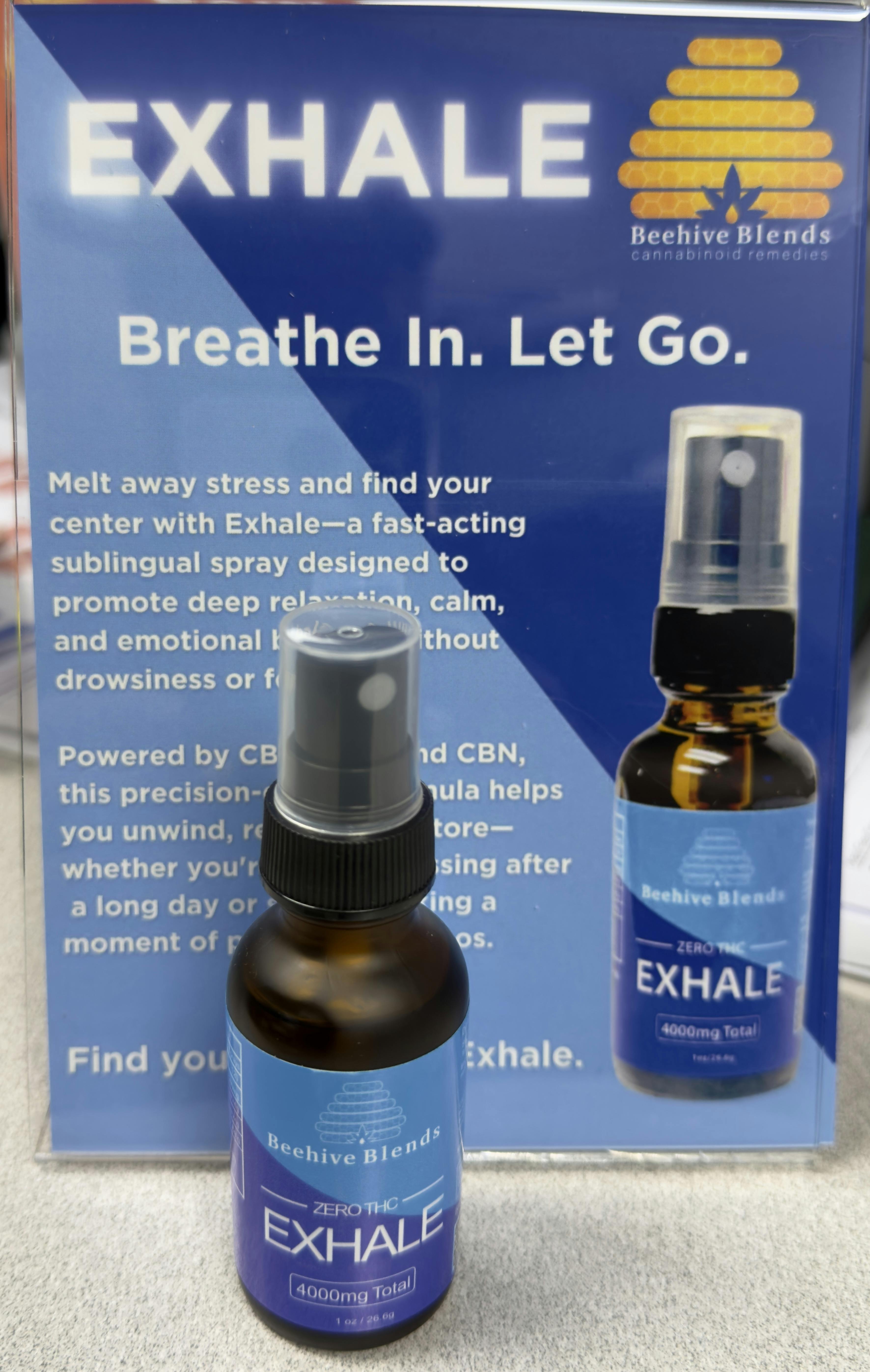 Beehive Blends - CBD Exhale Oral Spray (Calm/Relax) Tincture