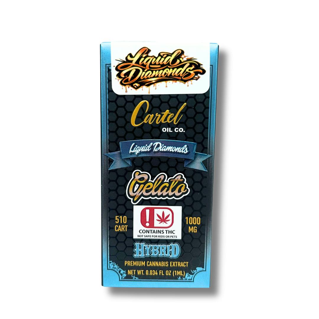 Cartel Oil Co | 510 Cartridge | Liquid Diamonds | Hybrid | Gelato | 1g